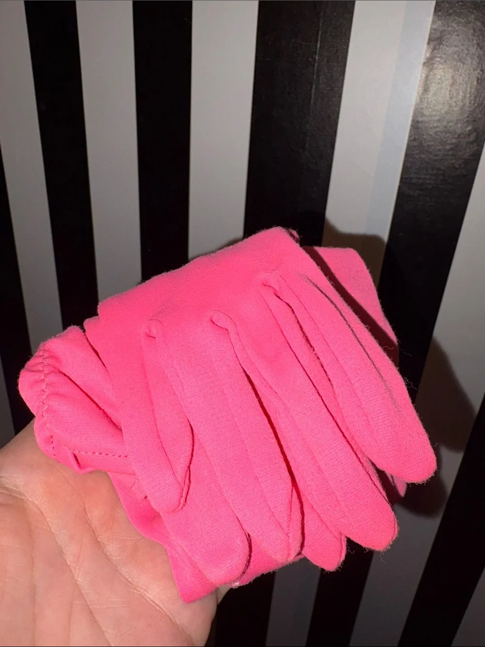 Vintage Pink Ruched Long Gloves Retro Formal Wear Fancy Dress